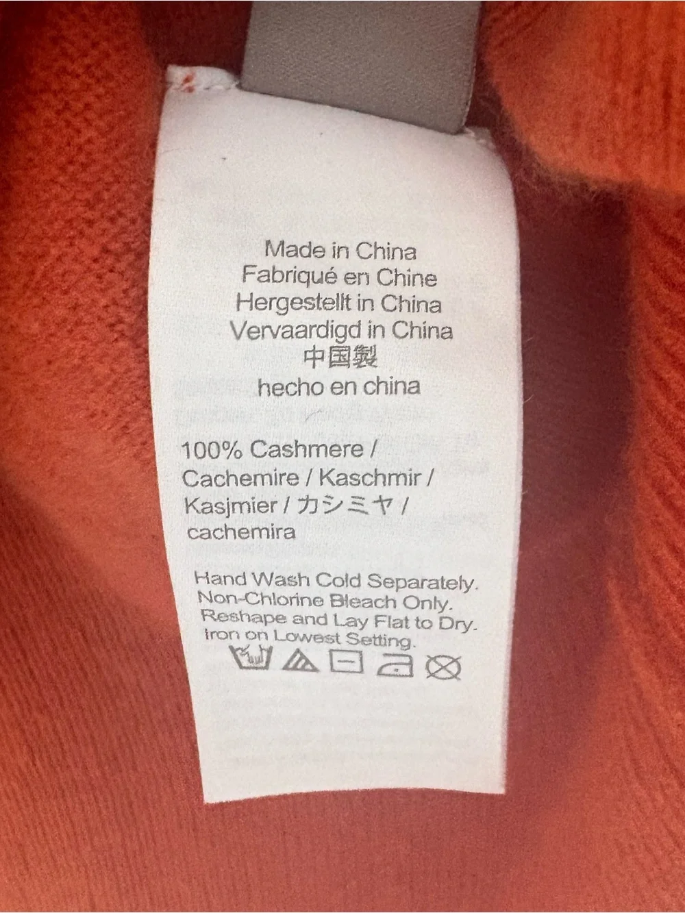J.Crew 100% Cashmere Crewneck Sweater Burnt Orange Rust Terracotta -  Medium